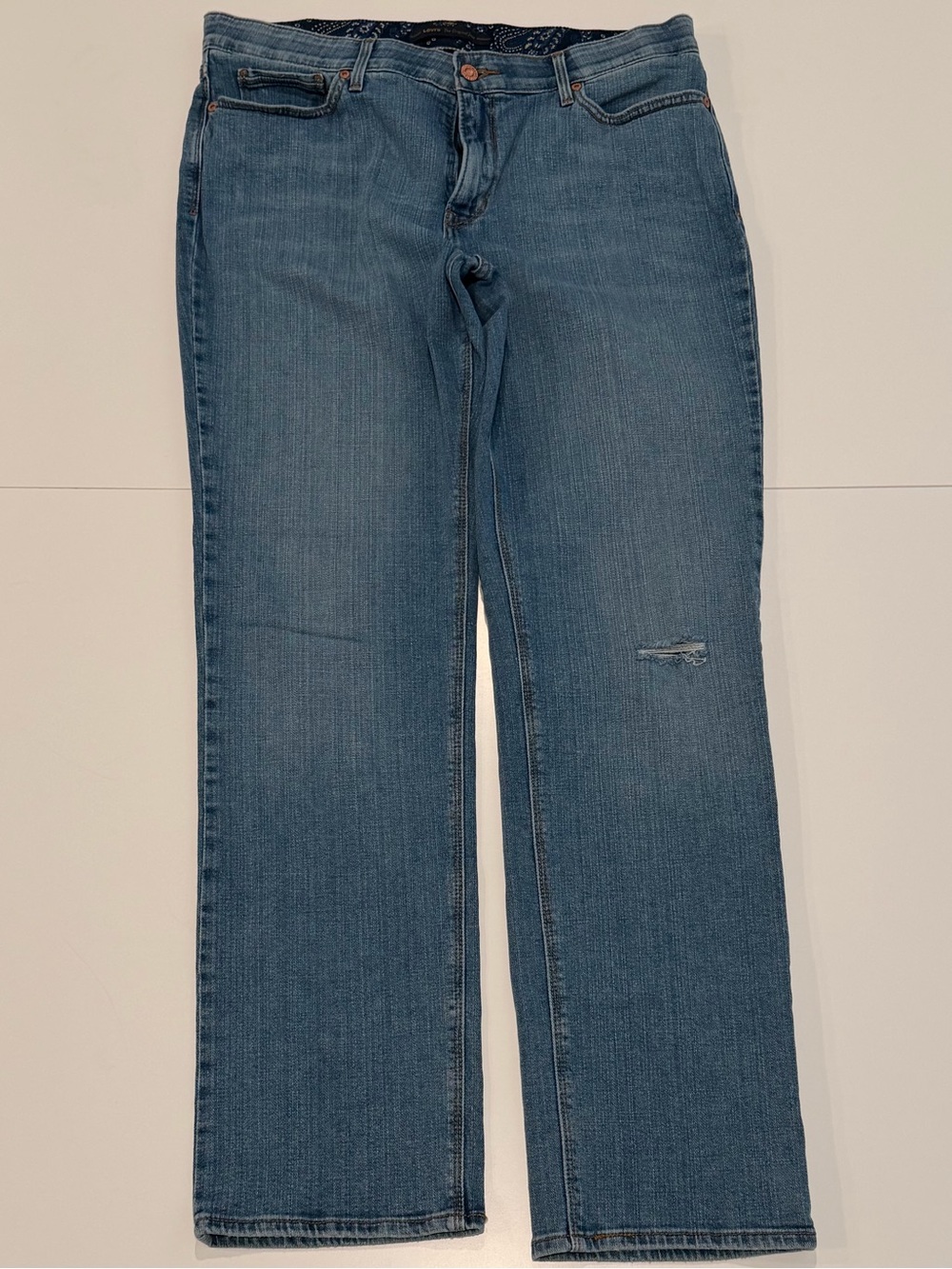 Levi’s 525 Perfect Waist Straight Jeans Women’s 14M Light Wash Y2K